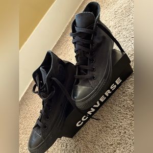 All black Converse Hightop Chucks never worn
